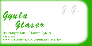 gyula glaser business card